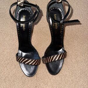Kate Spade New York Womens Hedy Zebra Stripe Pony Hair Ankle Heels Size 8